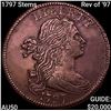 Image 1 : 1797 Stems Rev of '97 Draped Bust Large Cent CLOSELY UNCIRCULATED