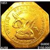 1851 887 Thous Humbert $50 Gold Assay CHOICE AU