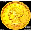 Image 1 : 1840-C $2.50 Gold Quarter Eagle UNCIRCULATED