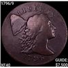 Image 1 : 1796/9 Draped Bust Large Cent NEARLY UNCIRCULATED