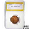 Image 1 : 1833 Half Cent PGA MS64+ RED