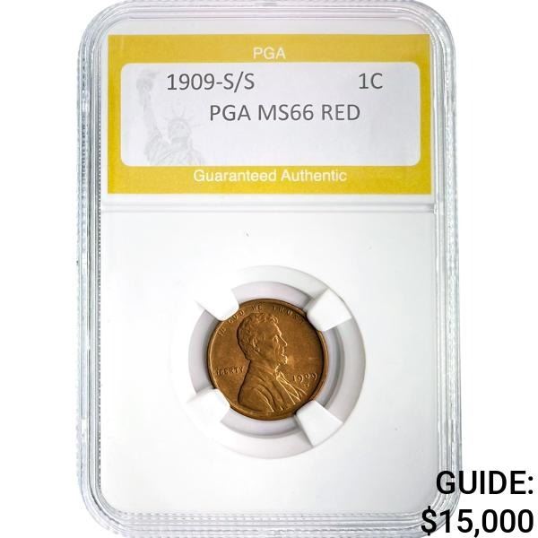 1909-S/S Lincoln Cent PGA MS66 RED
