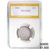 1854 Seated Liberty Quarter PGA MS62