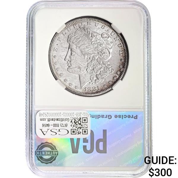 1881-S Morgan Dollar PGA MS64+