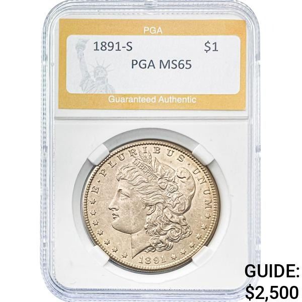 1891-S Morgan Dollar PGA MS65