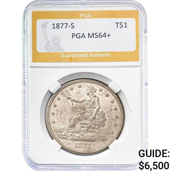 1877-S Trade Dollar PGA MS64+