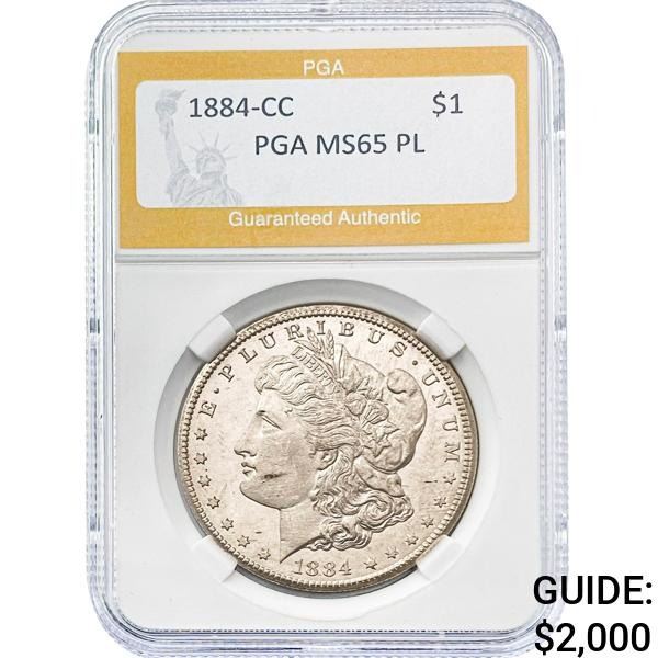 1884-CC Morgan Dollar PGA MS65 PL