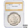 1887-O Morgan Silver Dollar PGA MS64