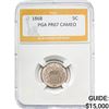 Image 1 : 1868 Shield Nickel PGA PR67 CAMEO
