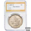 1887-O Morgan Silver Dollar PGA MS63+