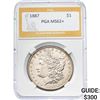 1887 Morgan Silver Dollar PGA MS62+