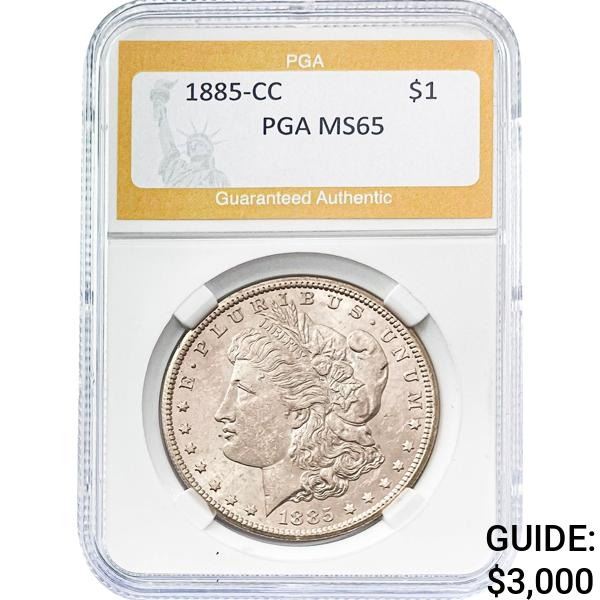 1885-CC Morgan Dollar PGA MS65