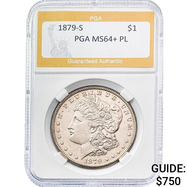 1879-S Morgan Dollar PGA MS64+ PL