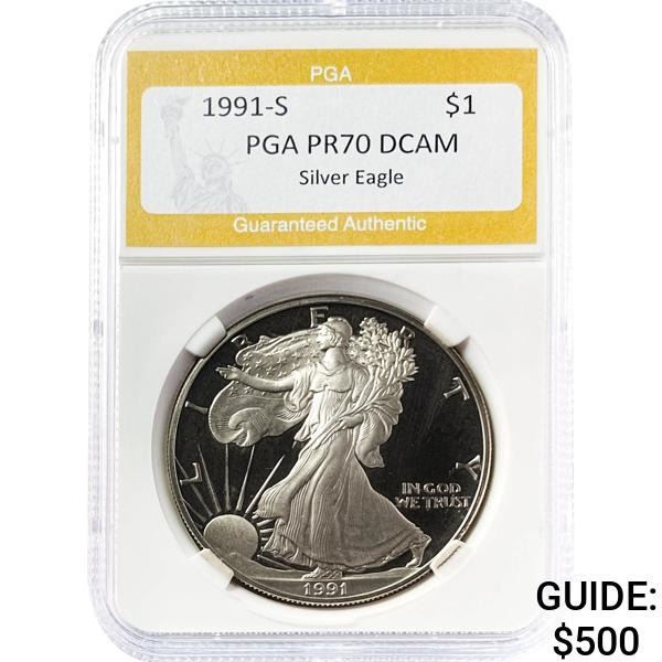 1991-S Silver Eagle PGA PR70 DCAM