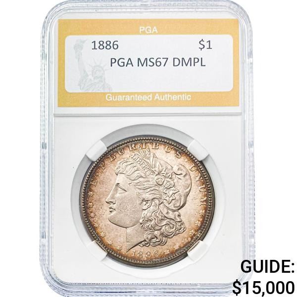 1886 Morgan Silver Dollar PGA MS67 DMPL