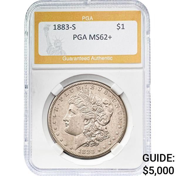 1883-S Morgan Dollar PGA MS62+