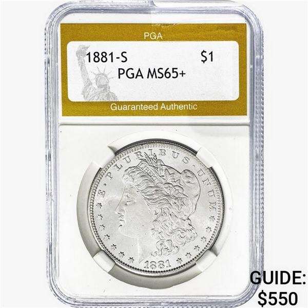 1881-S Morgan Silver Dollar PGA MS65+