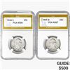 1944-1949 [2] Washington Silver Quarter PGA MS66-67