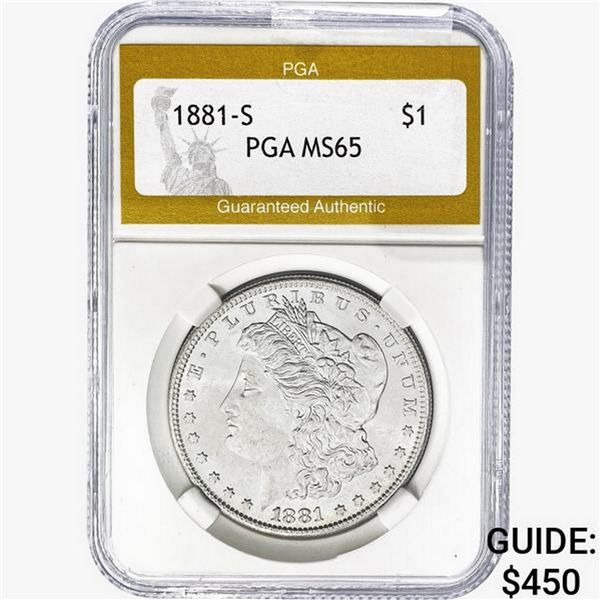 1881-S Morgan Silver Dollar PGA MS65