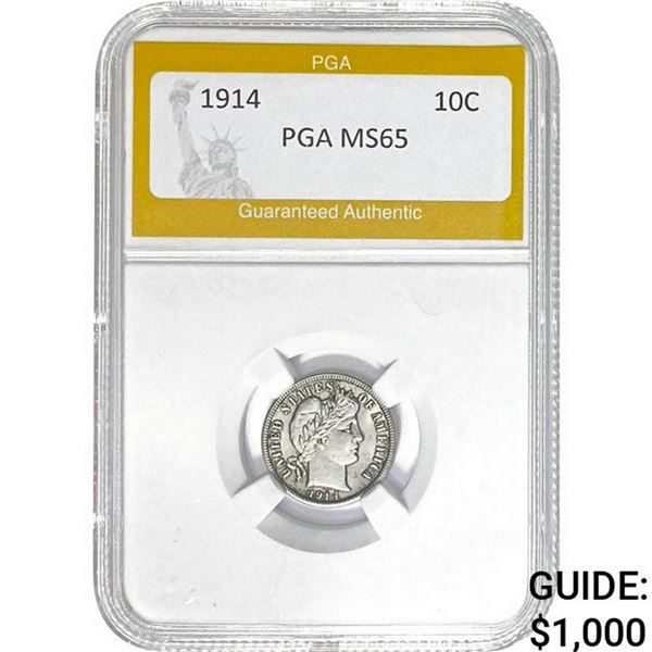 1914 Barber Dime PGA MS65 MS65