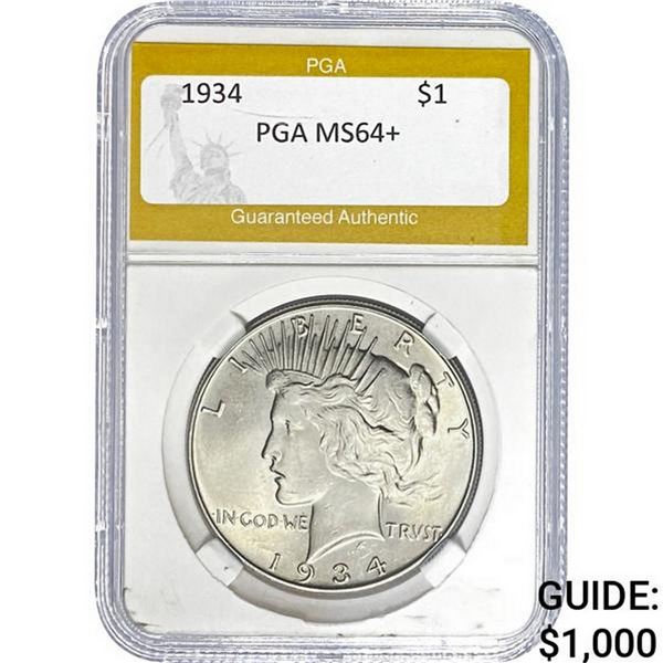 1934 Peace Dollar PGA MS64+ MS64+