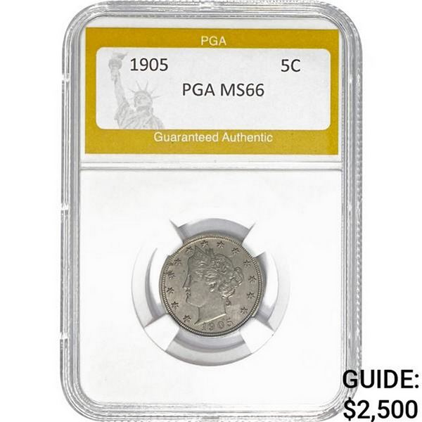 1905 Liberty Head Nickel PGA MS66 MS66