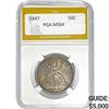 Image 1 : 1847 Seated Liberty Half Dollar PGA MS64 MS64