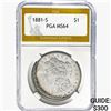 1881-S Morgan Silver Dollar PGA MS64