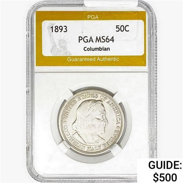 1893 Columbian Expo Half Dollar PGA MS64