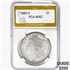 1880-S Morgan Silver Dollar PGA MS62