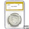 1921 Peace Dollar PGA MS63 MS63