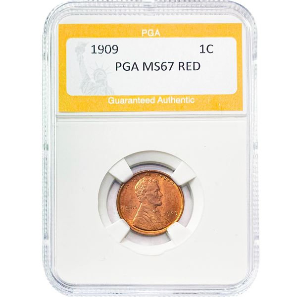 1909 Lincoln Cent PGA MS67 RED
