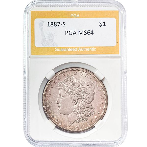 1887-S Morgan Dollar PGA MS64