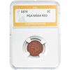 Image 1 : 1874 1C Indian Head Cent PGA MS64 RED