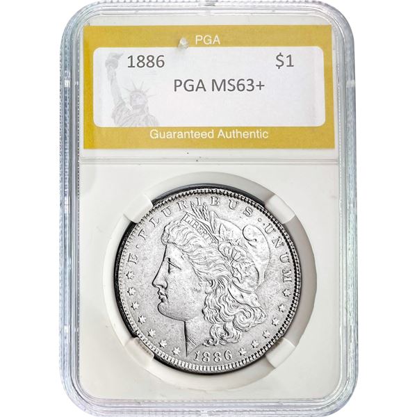 1886 Morgan Silver Dollar PGA MS63+