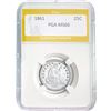 Image 1 : 1861 Seated Liberty Quarter PGA MS66