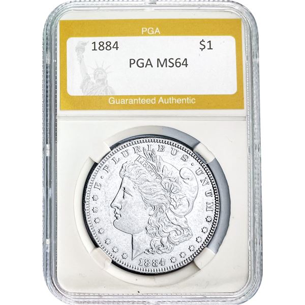 1884 Morgan Silver Dollar PGA MS64