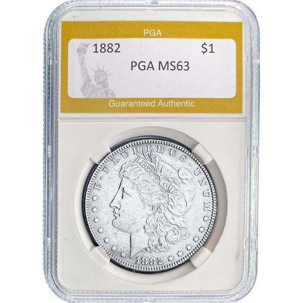 1882 Morgan Silver Dollar PGA MS63