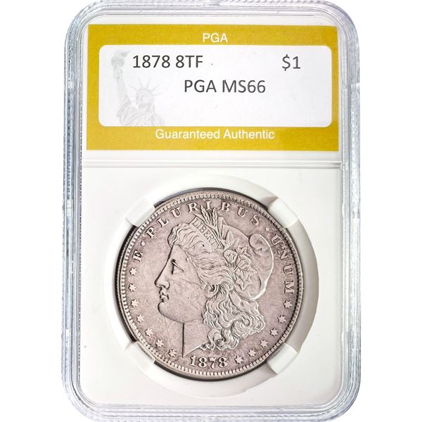1878 8TF Morgan Dollar PGA MS66
