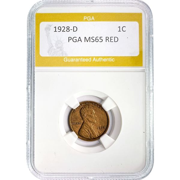 1928-D Lincoln Cent PGA MS65 RED