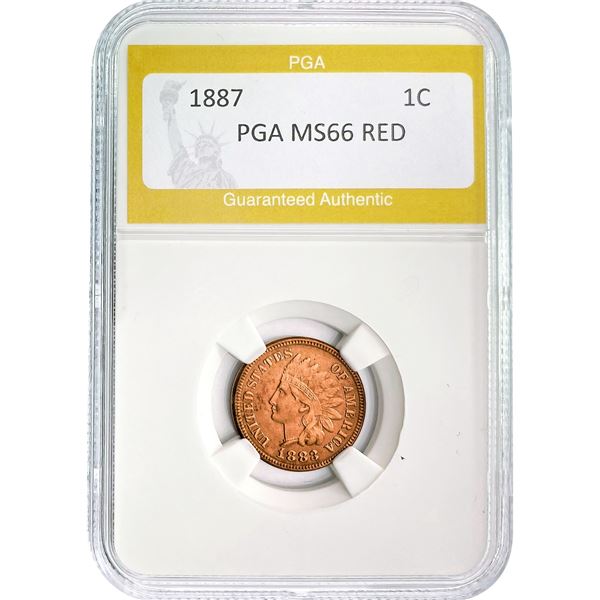 1887 Indian Head Cent PGA MS66 RED