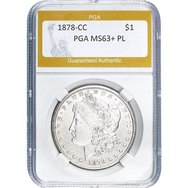 1878-CC Morgan Dollar PGA MS63+ PL