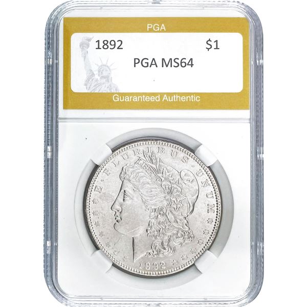1892 Morgan Silver Dollar PGA MS64