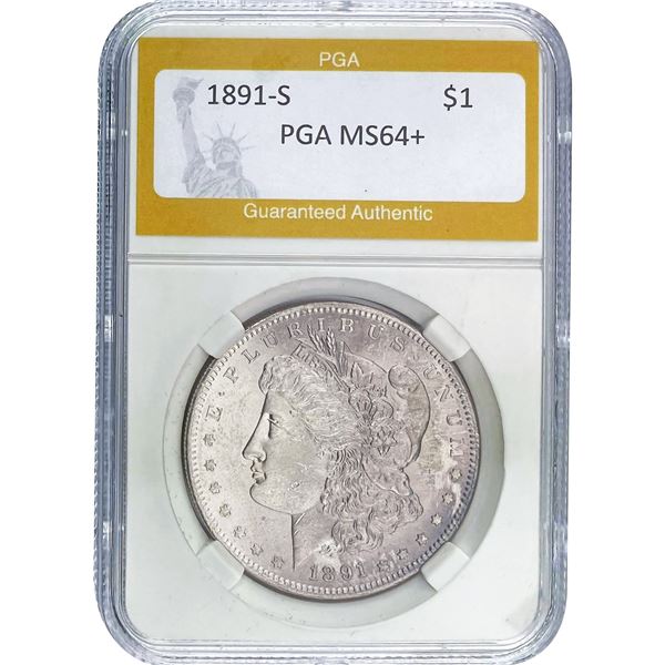 1891-S Morgan Dollar PGA MS64+