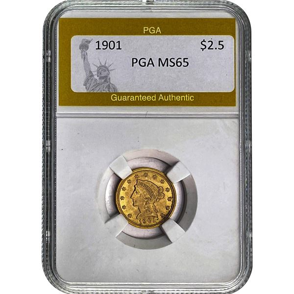 1901 $2.5 Liberty Head PGA MS65