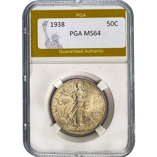 1938 Walking Liberty Half Dollar PGA MS6