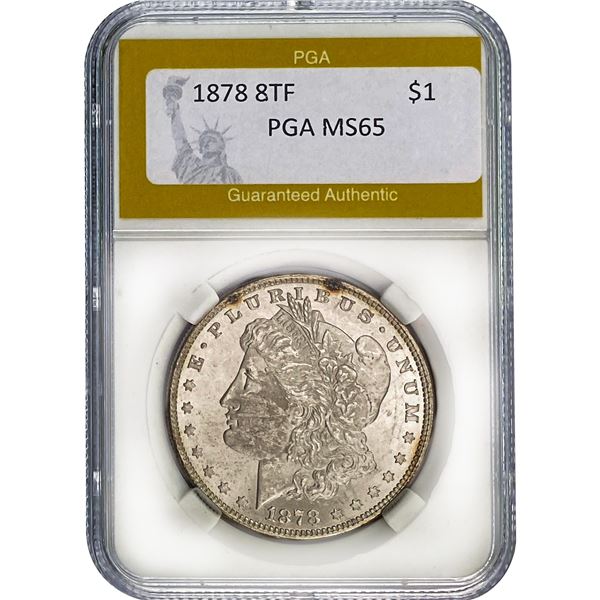 1878 8TF Morgan Dollar PGA MS65