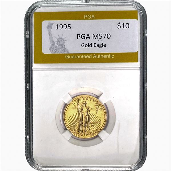 1995 $10 Gold Eagle PGA MS70