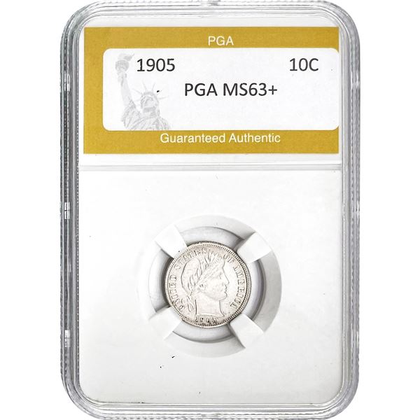 1905 Barber Dime PGA MS63+