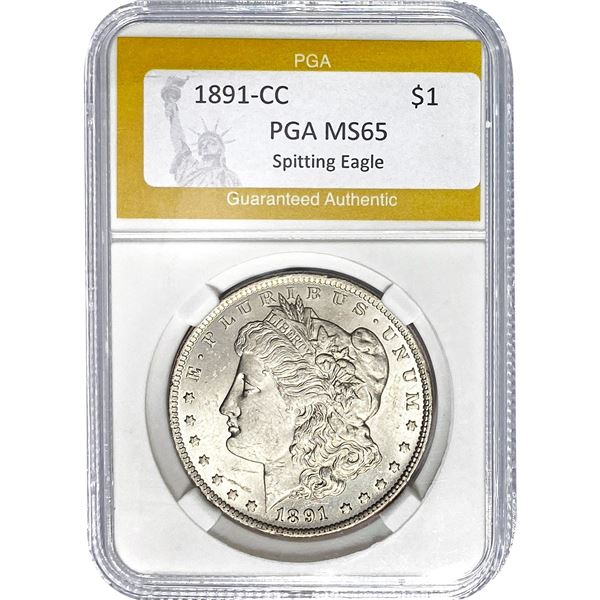 1891-CC Morgan Dollar PGA MS65